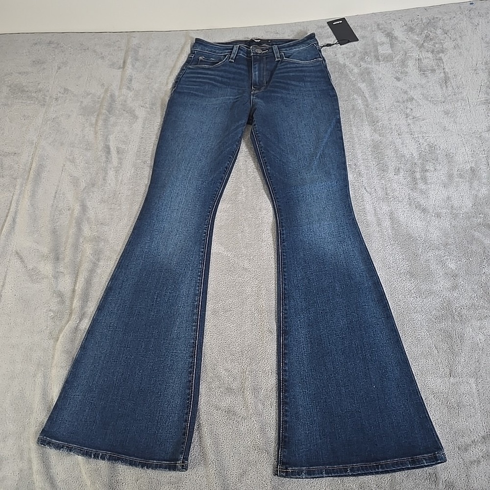 Dark Blue Flared Women's Jeans - Brand Unknown
